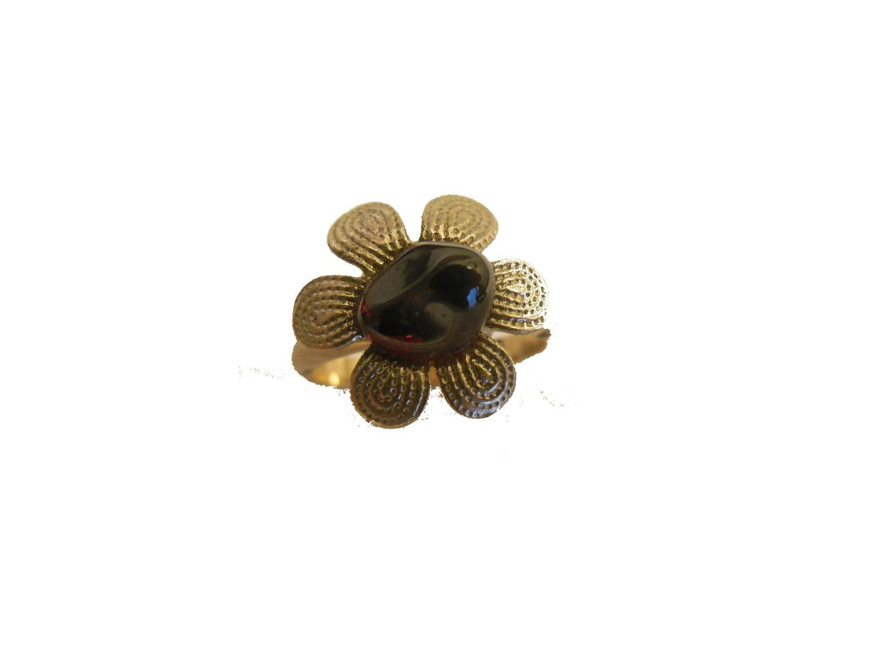 Vintage Ring-Garnet Flower