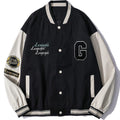 Baseball Jacket Men Cute Bear Patch Letter Embroidery Patchwork Streetwear Cozy High Street Retro Harajuku Varsity Coat