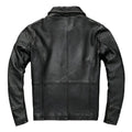 Men's Black Distressed Vintage Leather Cafe Racer Jacket