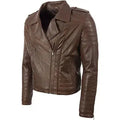 Mens Sheep Nappa Leather Biker Jacket