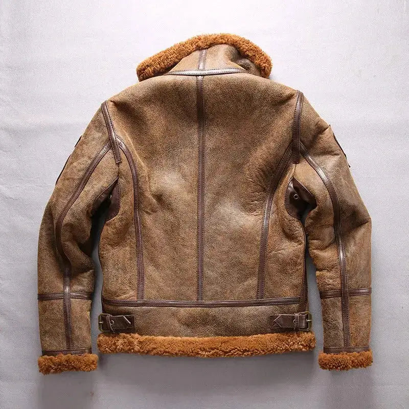 Mens B3 Sheepskin Shearling Bomber Jacket