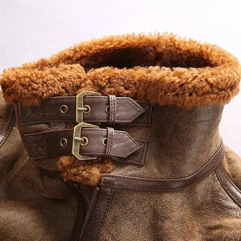 Mens B3 Sheepskin Shearling Bomber Jacket
