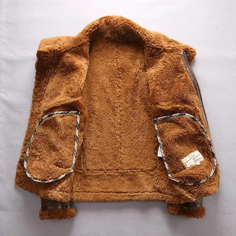 Mens B3 Sheepskin Shearling Bomber Jacket