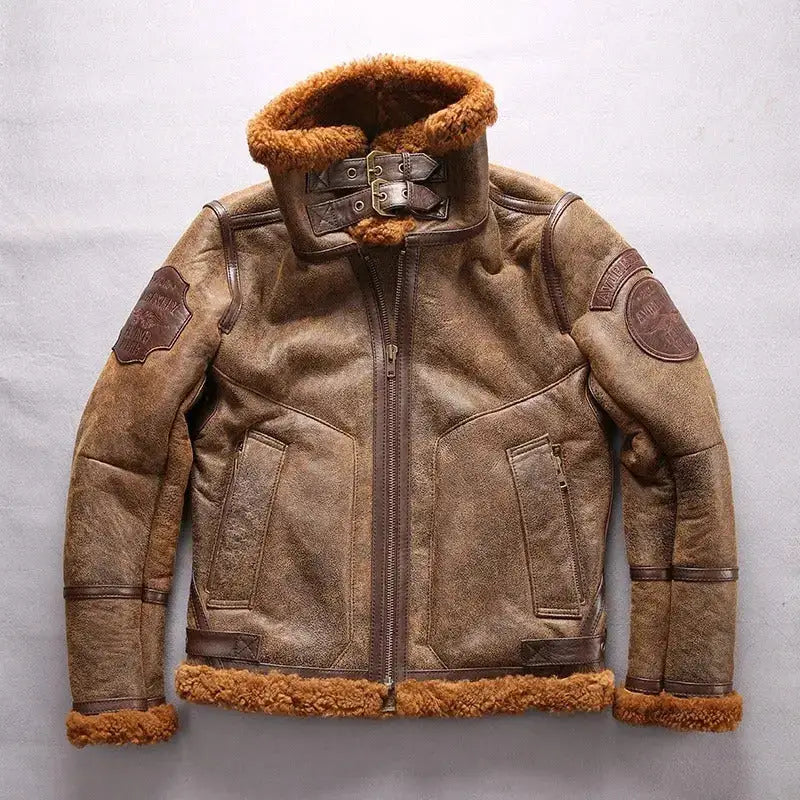 Mens B3 Sheepskin Shearling Bomber Jacket