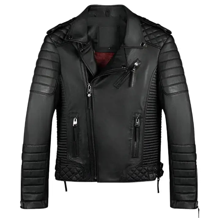 Mens Vintage Biker Leather Jacket