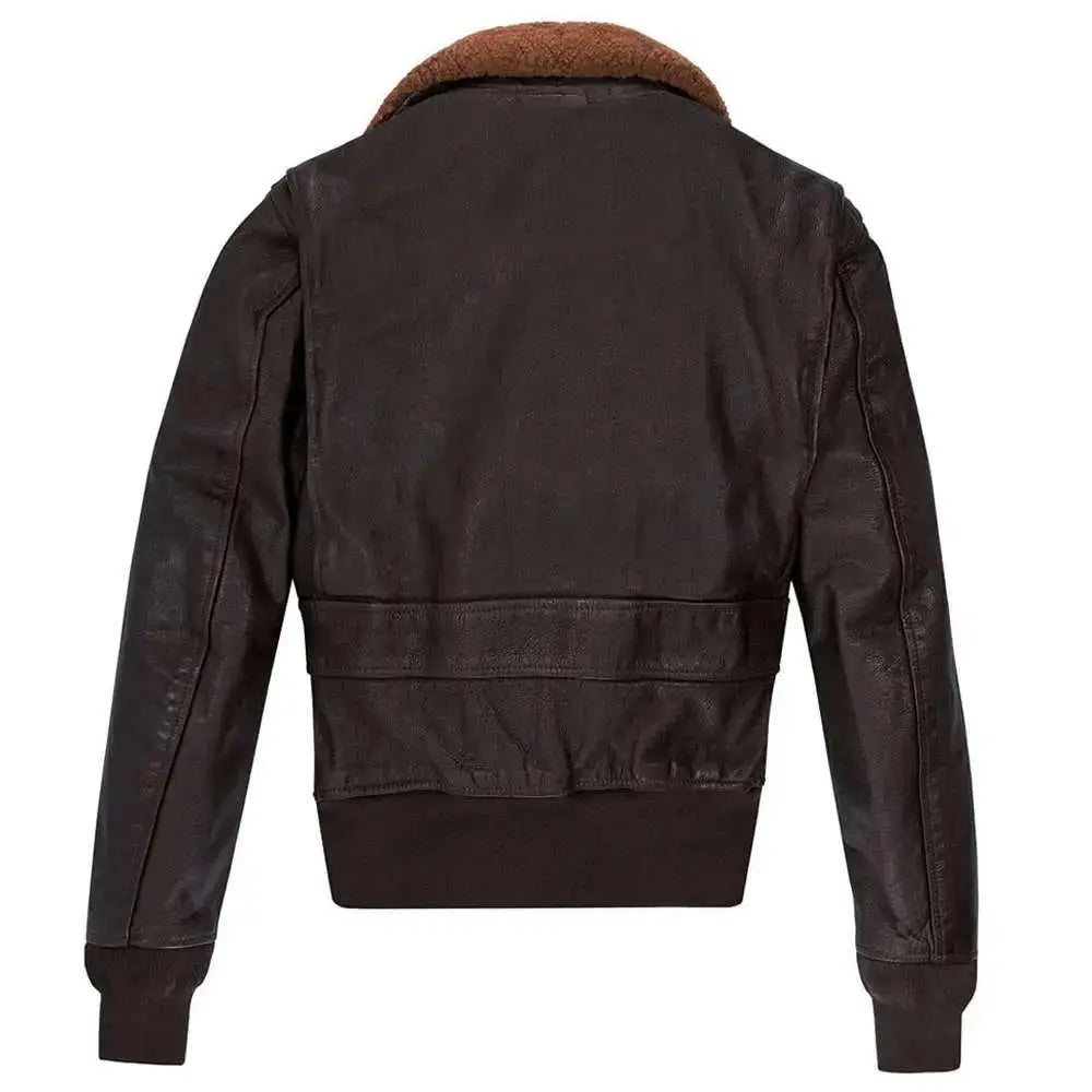 Mens Shearling Aviator Leather Jacket