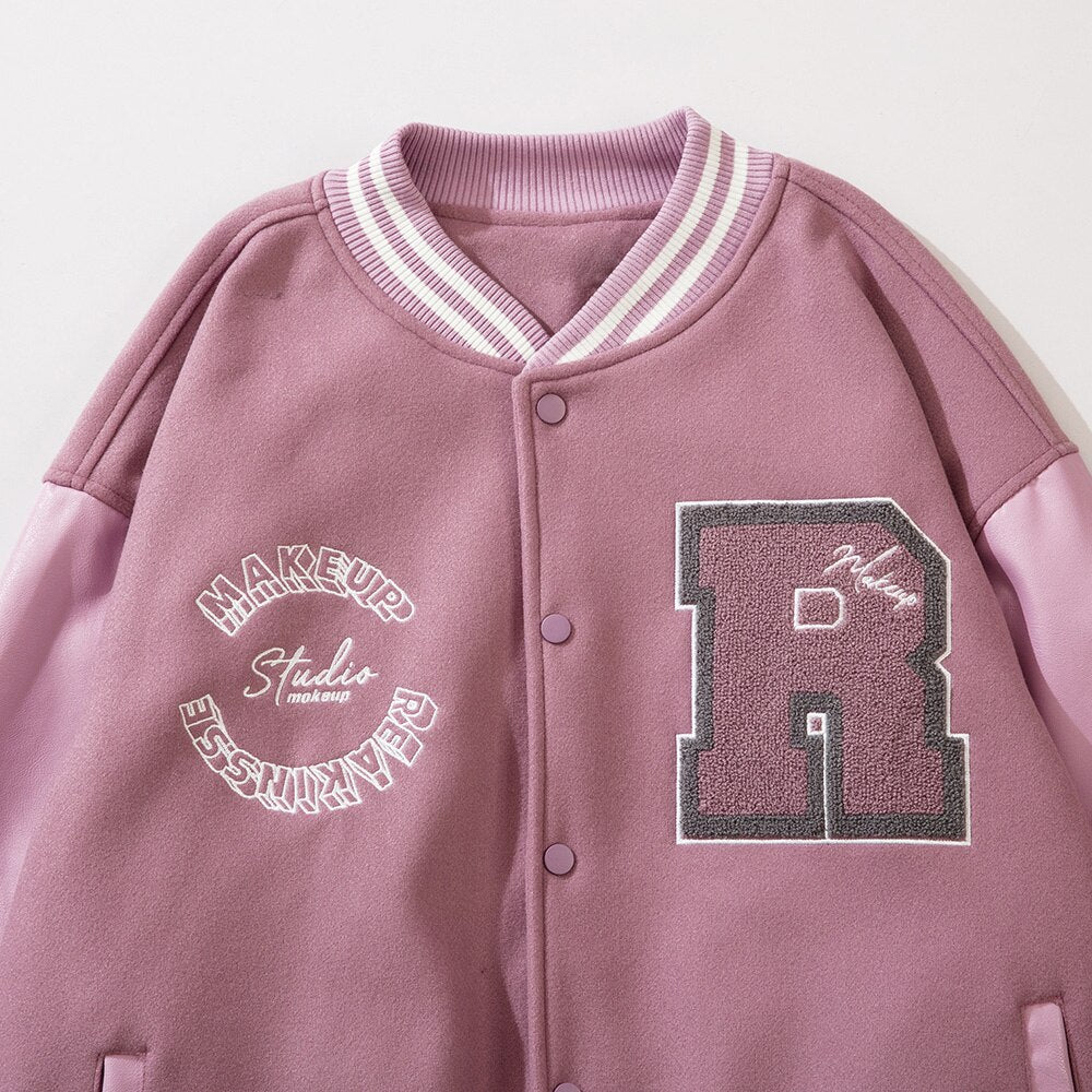 Unisex Harajuku Varsity Jacket