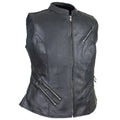 Women’s Premium Leather Motorcycle Vest